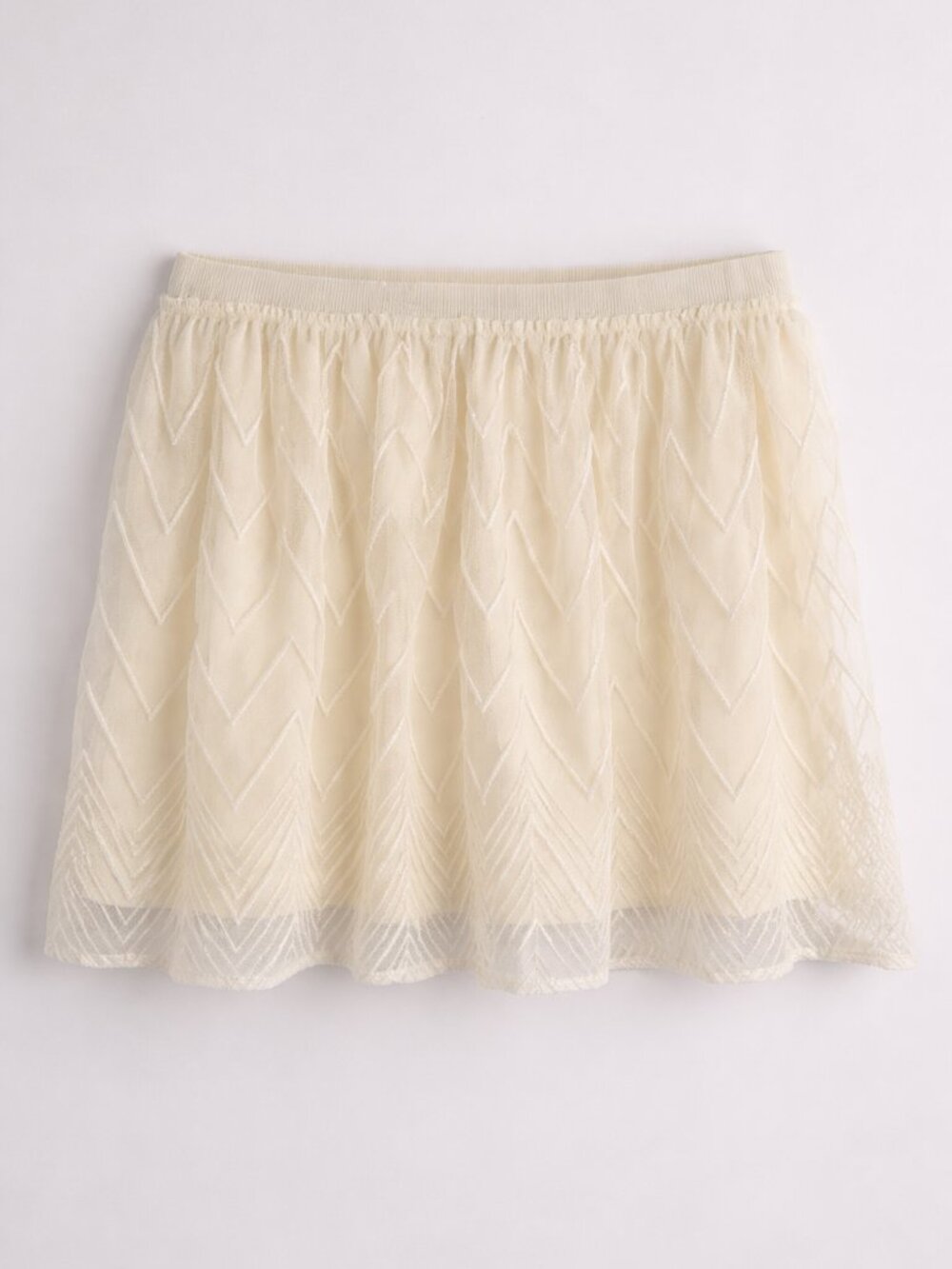 American Eagle Embroidered Tulle Mini Skirt